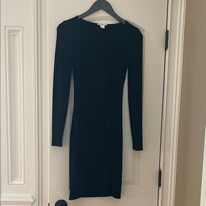 Helmut Lang Sleeves Black Bodycon
Dress with Cutout Back